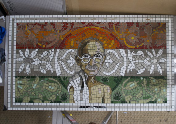 Gandhi Chaplin Memorial Garden Mosaic