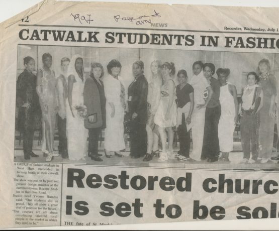 Press coverage of Catwalk '97 fashion show, Newham - 1997