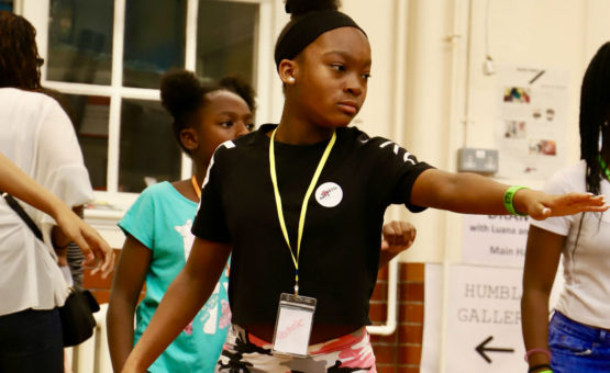 Dancing young person at be Creative!