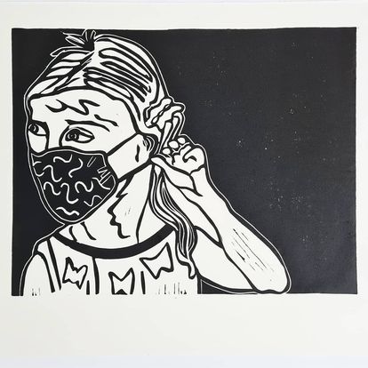 Girl with Mask