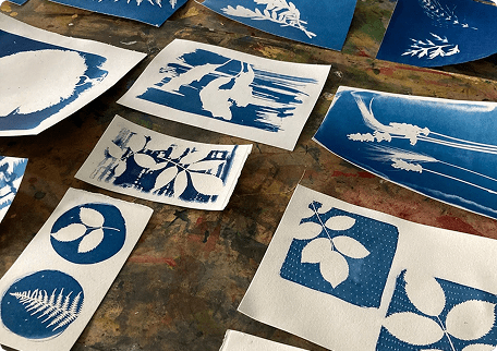 Sunny Cyanotypes